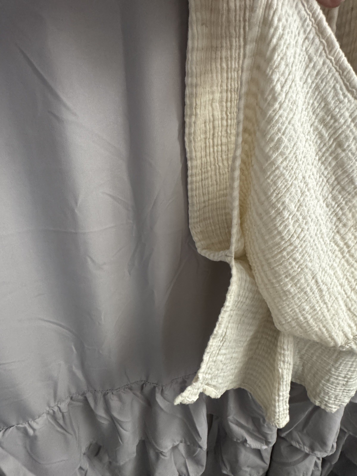 Odd Bird Ruya Tunic Dress XS/S Ivory Organic Cotton Gauze Belted Caftan