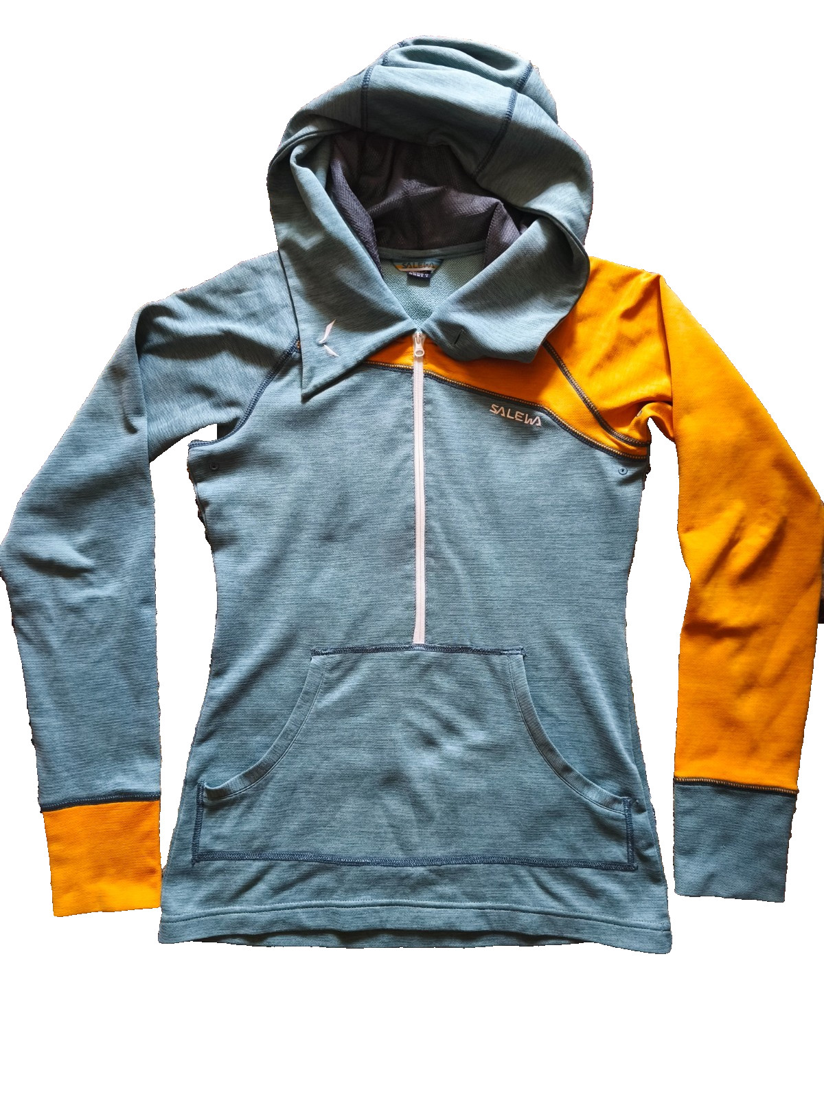 Salewa Foxy Lady 1/2 Zip Hoodie WMN Green Size S Polarlite Athletic Sports Wear