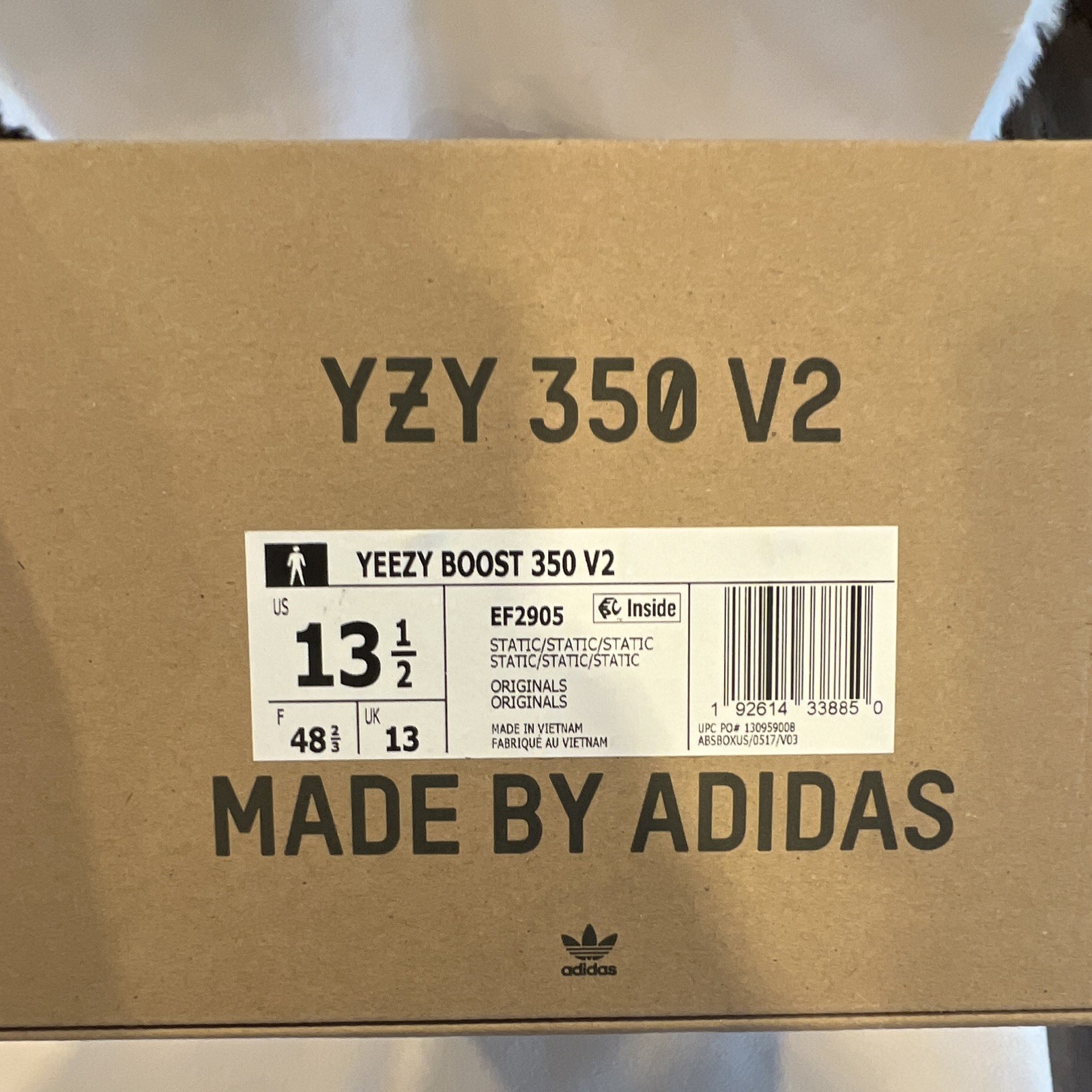 adidas Yeezy Boost 350 V2 Static Non-Reflective Men’s Low Top Sneakers 13.5