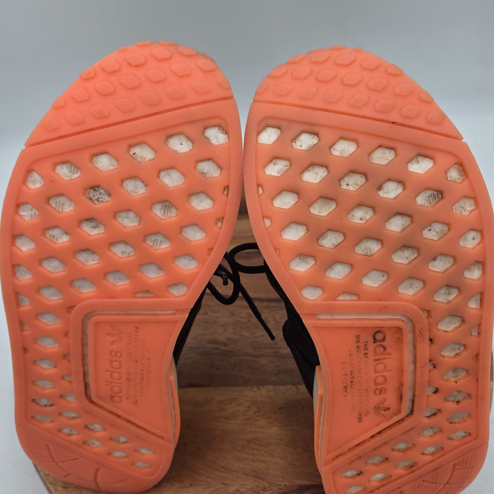 Size 9 – Adidas NMD_R1 Black Beam Orange Women’s Shoes Boost Sneakers
