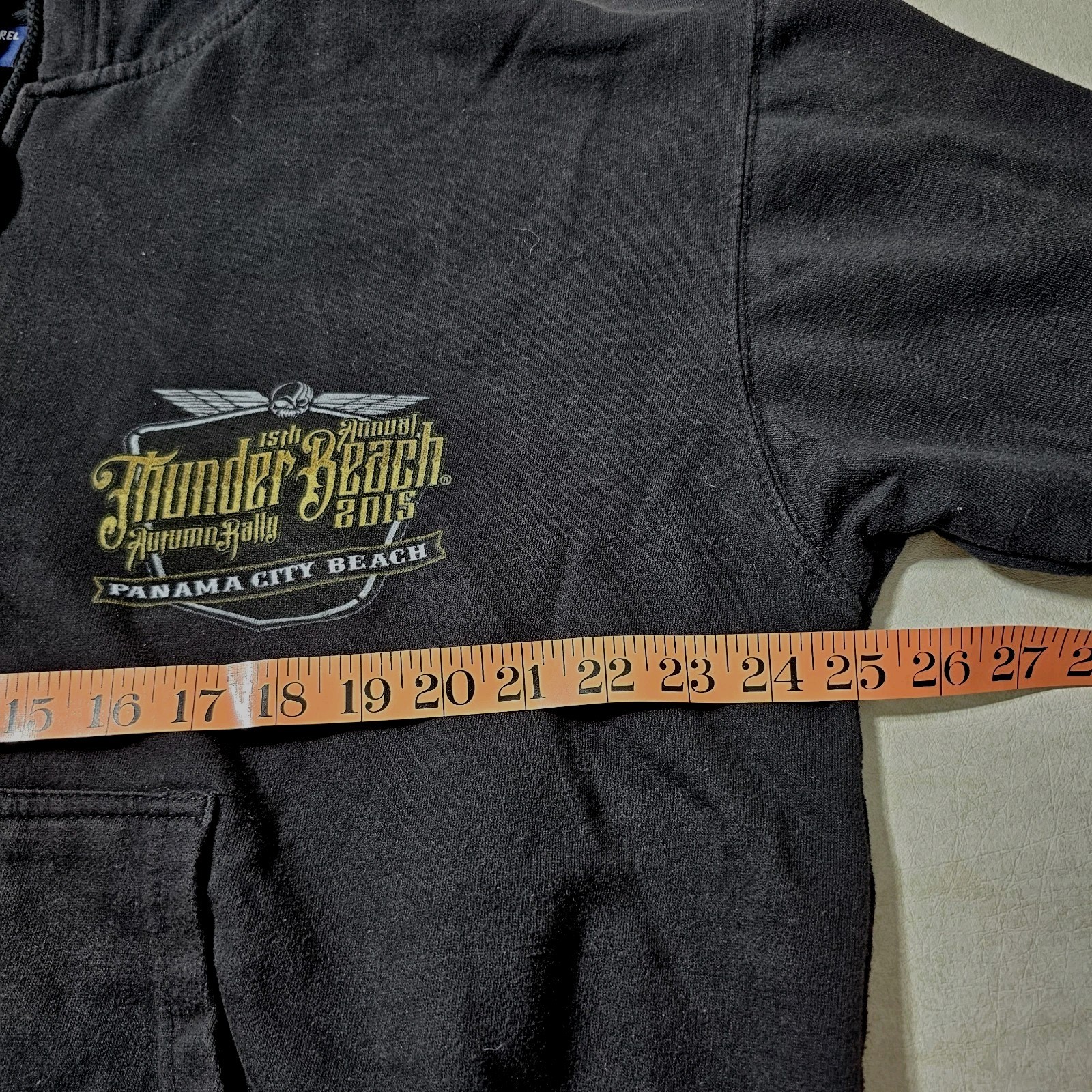 U.S Apparel 2015 Thunder Beach Panama City Adult Large Black Hoodie Preowned