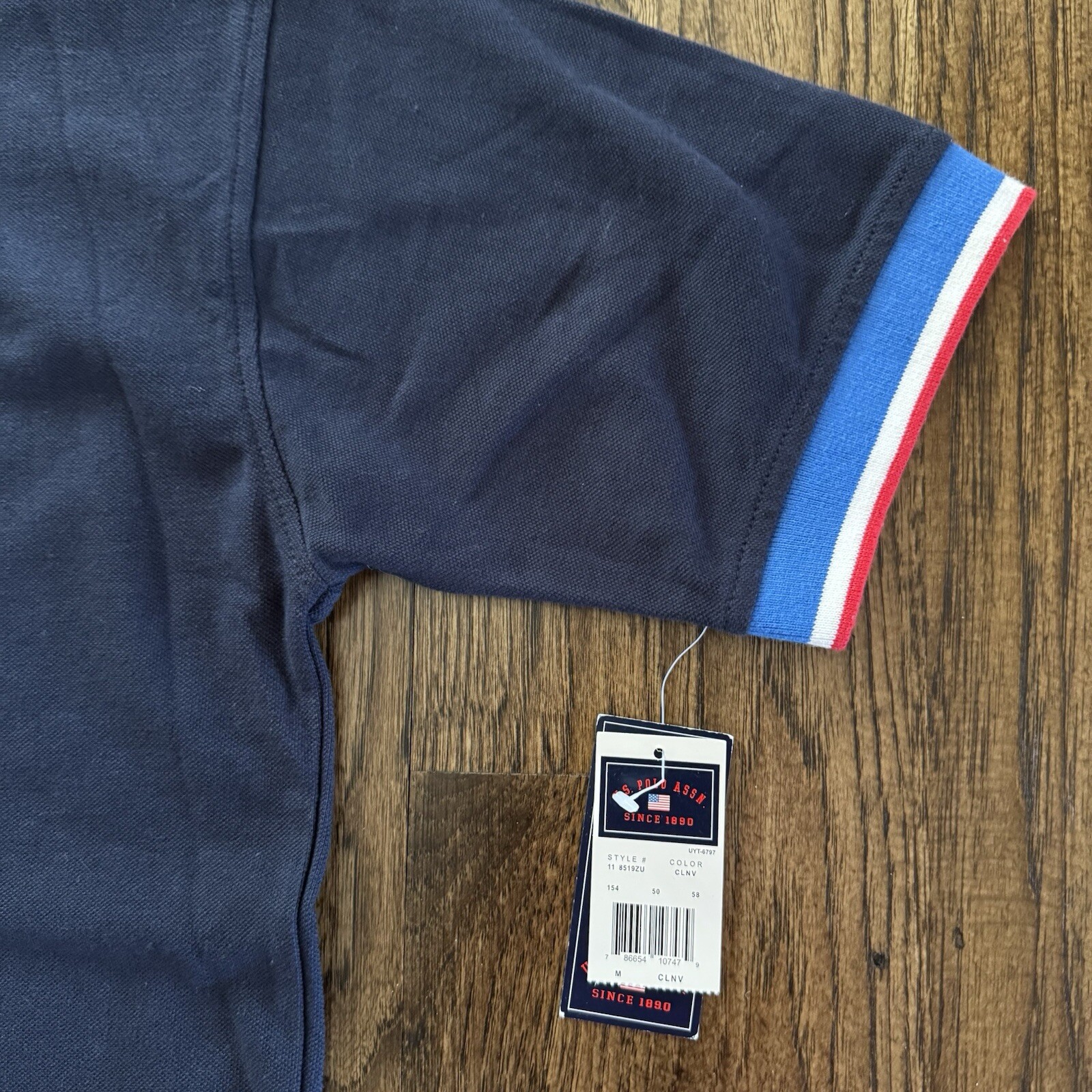 U.S. Polo Assn NWT Men’s Medium Polo Shirt Navy Blue Cotton Short Sleeve NWT