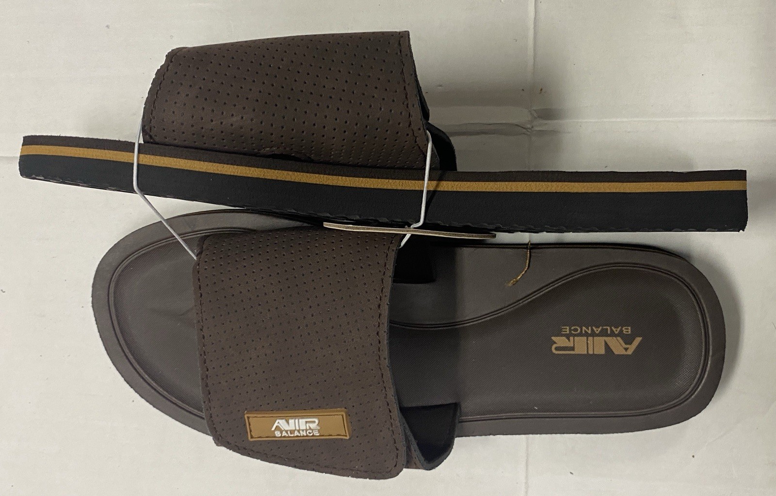 Air Balance Flip Flops Adjustable Tan Slide Sandals Men’s Size 8 9 10 11 12 13