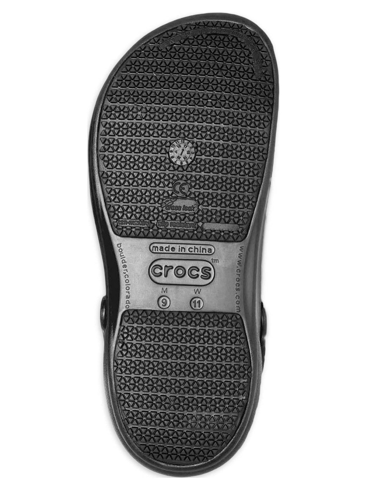 HOT Crocs at Work Unisex Bistro Slip Resistant Clog Black and Navy , All Size