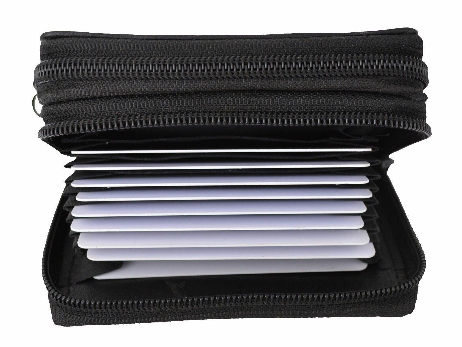 Genuine Leather Credit Card Holder Accordion Wallet by Marshal