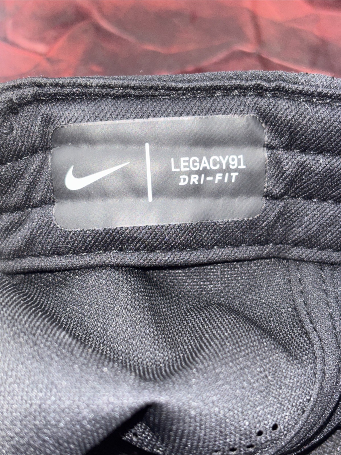 Nike Hat Cap Strap Back One Size Black Legacy91 Dri-FIT Swoosh Sport Golf Mens
