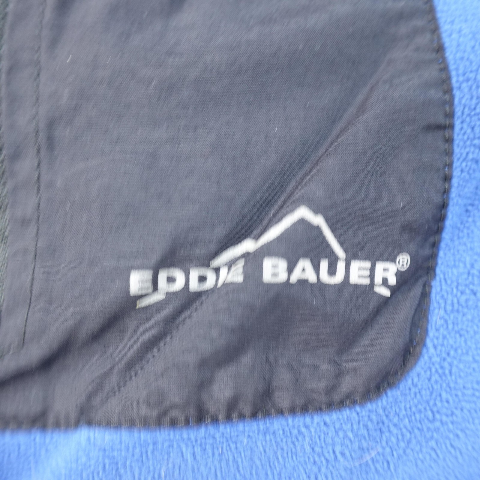Eddie Bauer Jacket Mens L Blue Windcutter Fleece 365 Full Zip Coat Outdoor Hike