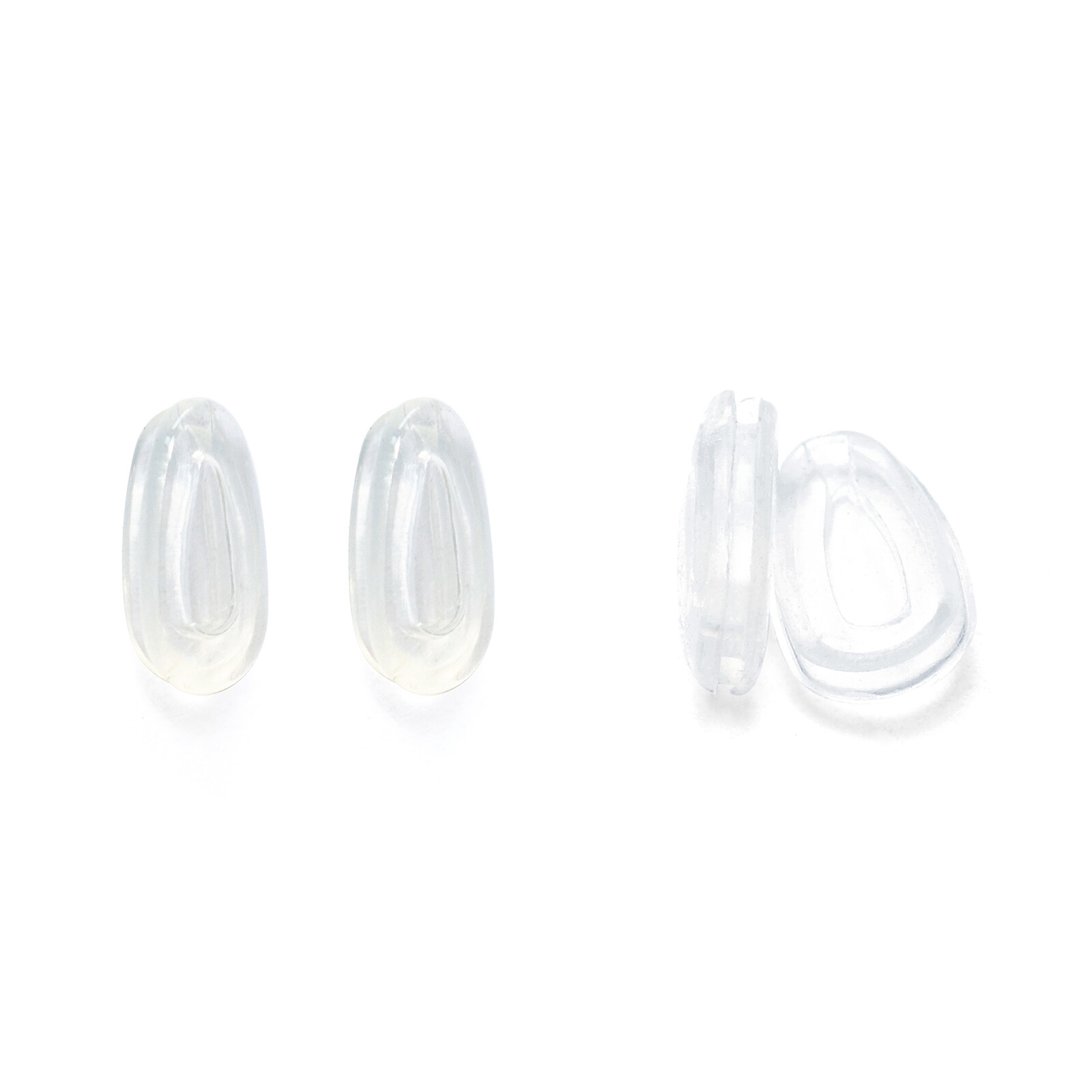 KEYTO Clear Rubber Nosepad Replacement for-Oakley Feedback OO4079-2 Pairs
