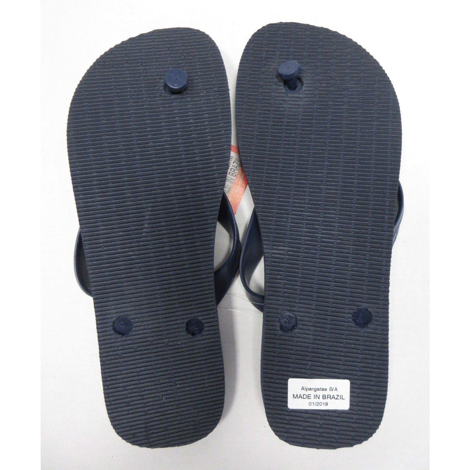 Havaianas Sandals Men 11 12 M Blue Navy Flip Flops Rubber Casual Summer NEW