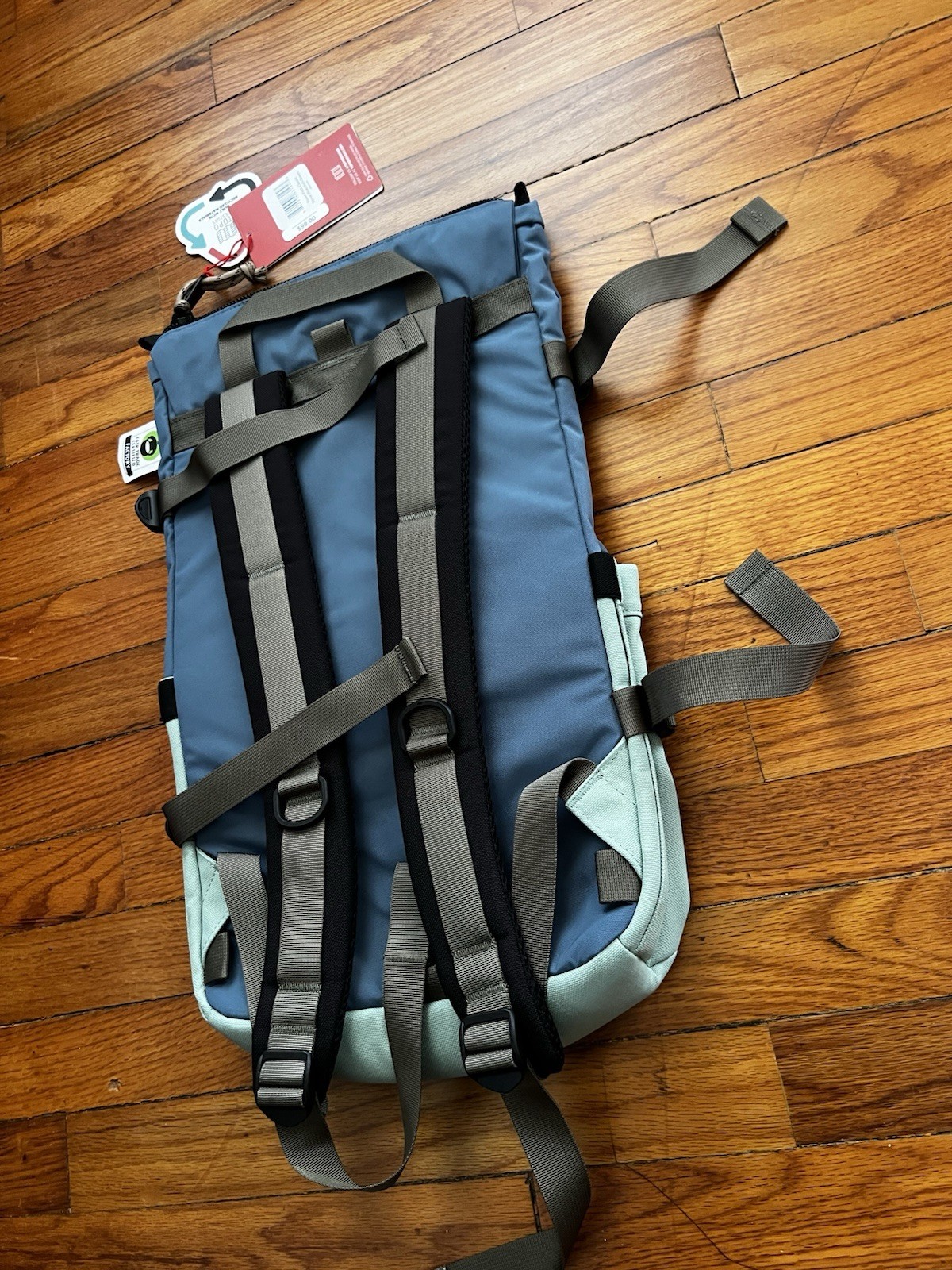 NWT Topo Designs Rover Pack Classic Backpack Stone Blue / Ash Green 20L