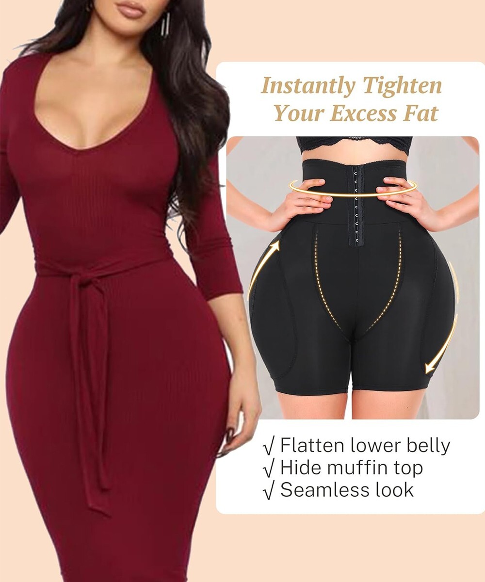 Hip Enhancer Shapewear – Butt and Hip Pads Dip Filler Tummy Control Shorts Panty