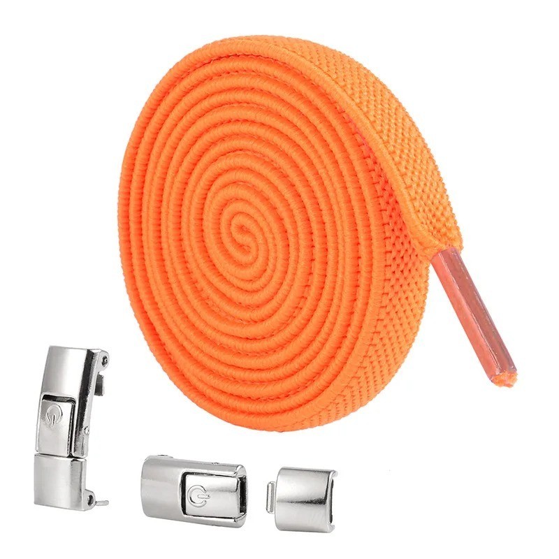 2Pcs Easy No Tie Shoelaces Elastic Silicone Flat Lazy Shoe Lace Strings Adult