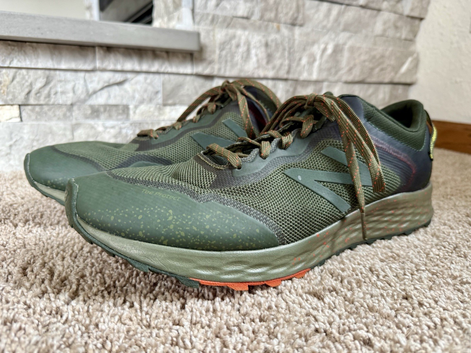 Men’s New Balance Hiking Trail Shoes Sneakers Green Size 15 4E Fresh Foam ARISHI
