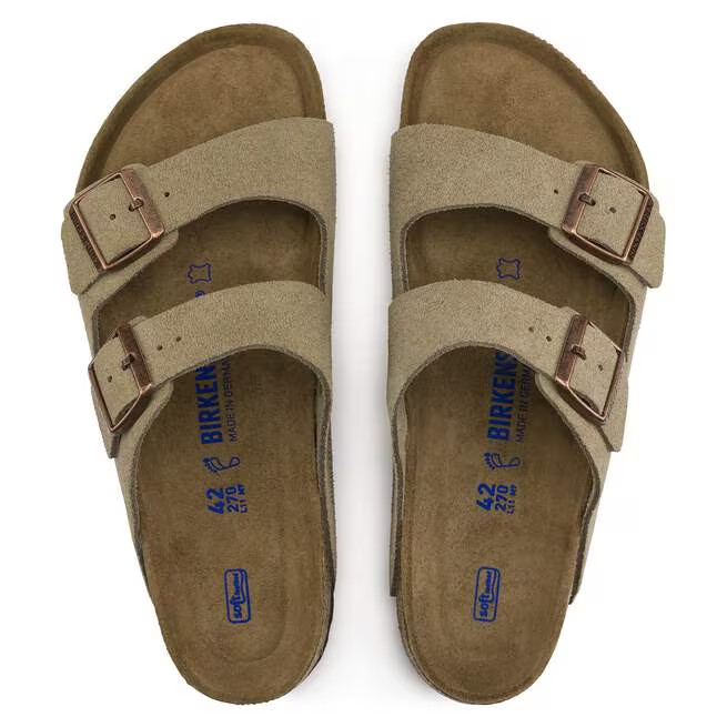 Birkenstock Arizona Soft Footbed Taupe Suede Leather Casual Sandals Size EU37-45