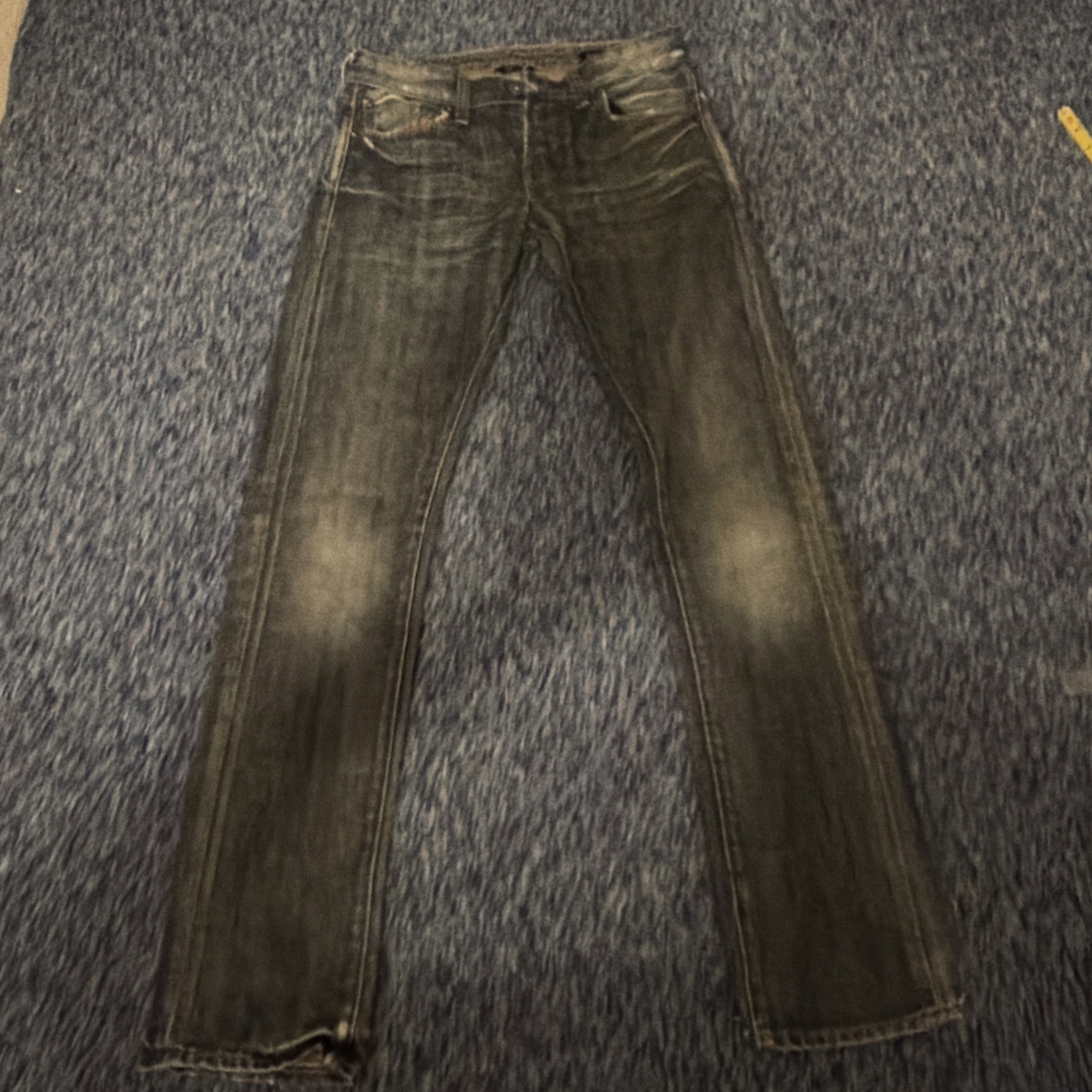 Lucky Brand 101 Super Slim Jeans Men’s 28×32 Blue Denim Selvedge Button Fly