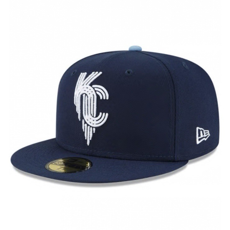 New Era Kansas City Royals 2022 City Connect Fitted Baseball Cap Blue 7 1/4