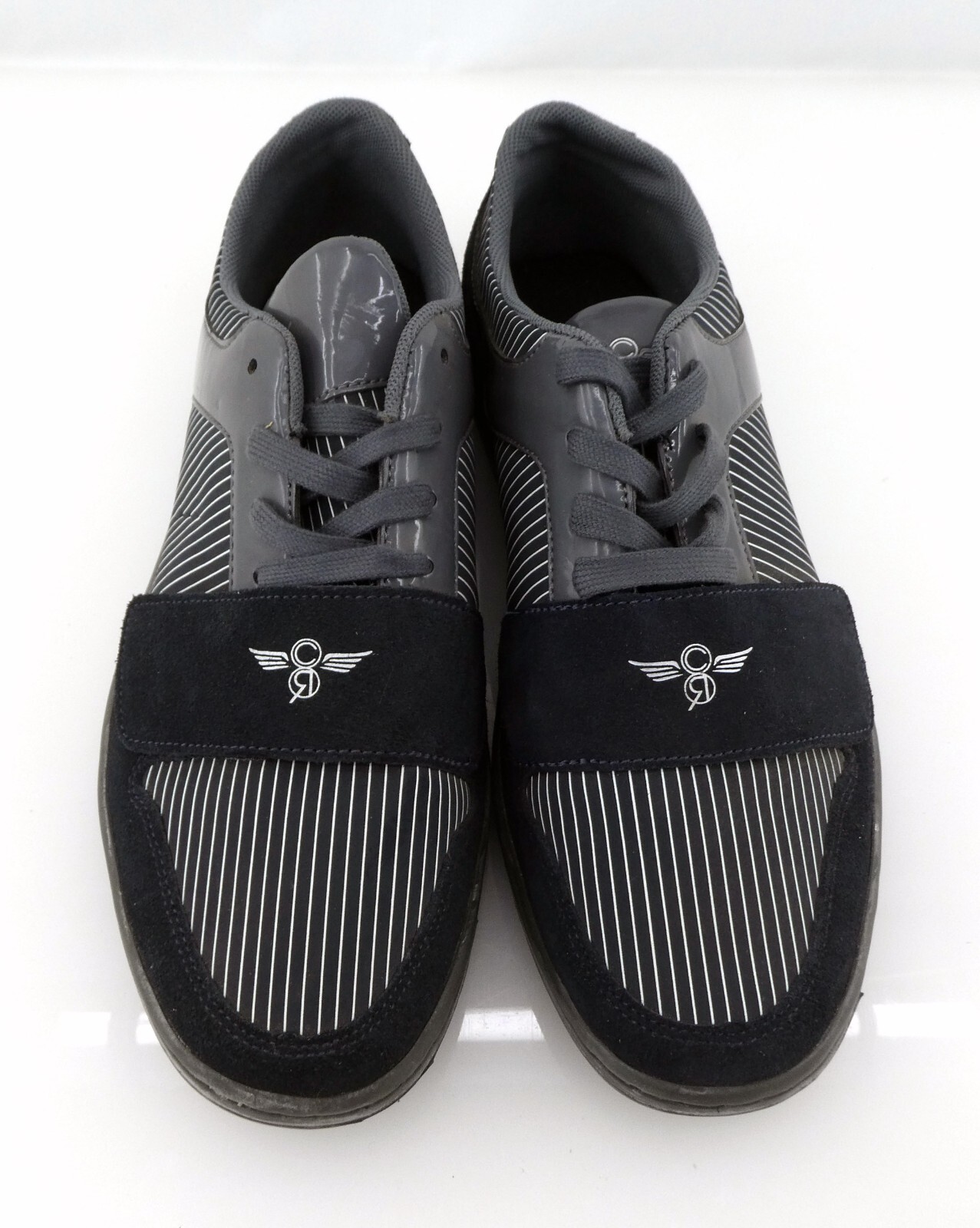 Creative Recreation Shoes Cesario Lo Pinstripe Black/Gray Sneaker Size 7.5