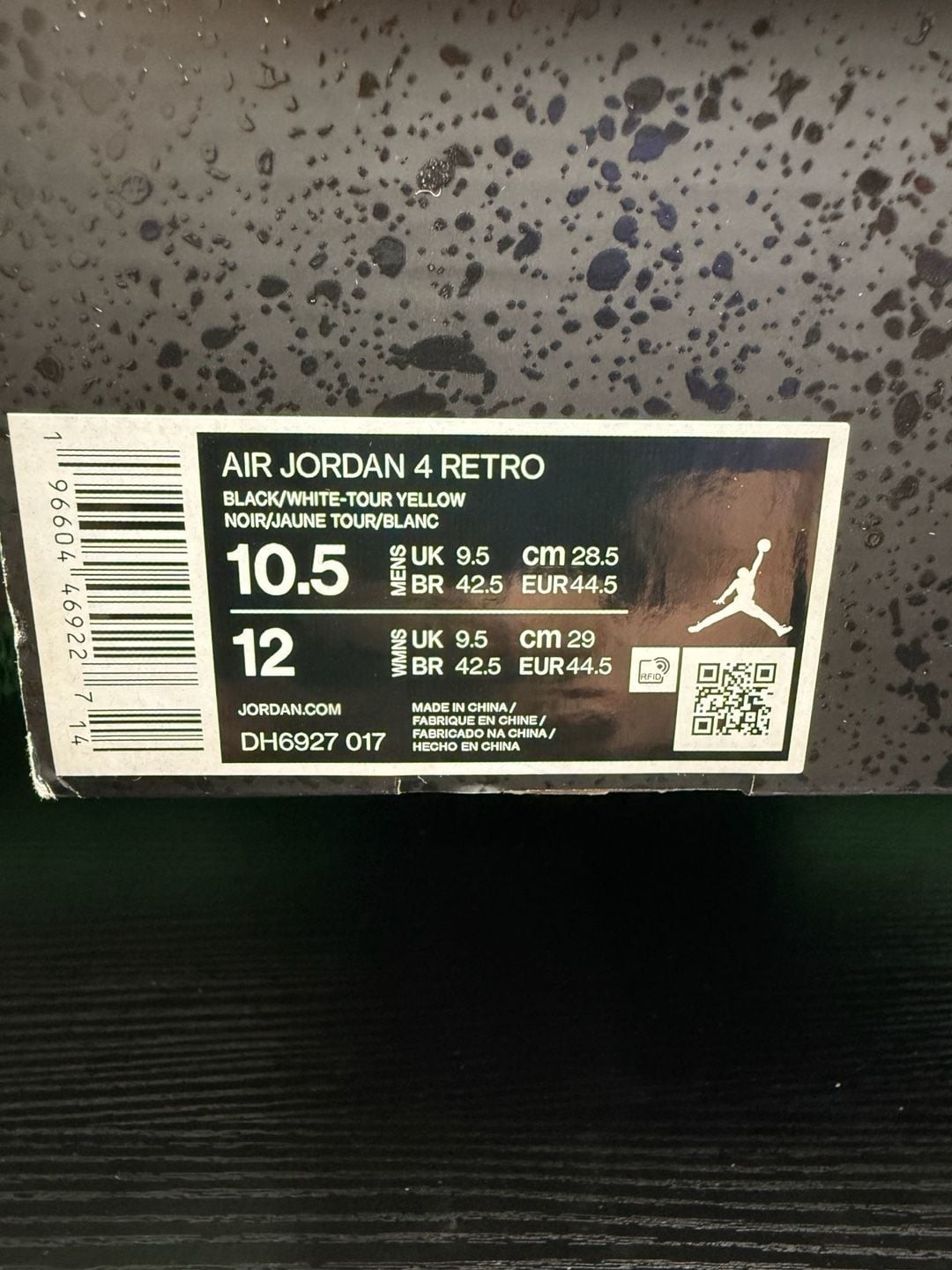 Air Jordan 4 Retro Thunder 2023 Men’s Size 10.5 Pre Owned: Good