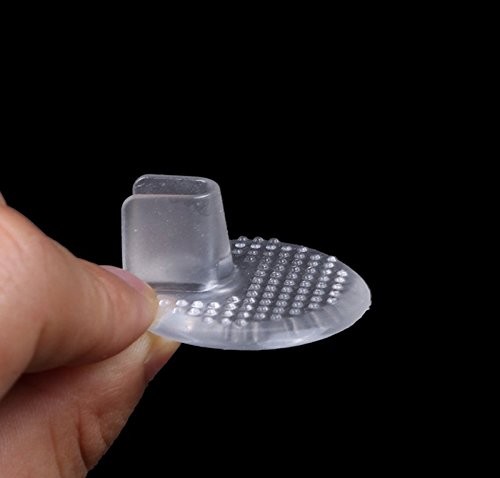 Non-Slip Silicone Toe Guards for Sandals and Flip-Flops, 5 Pairs, Clear