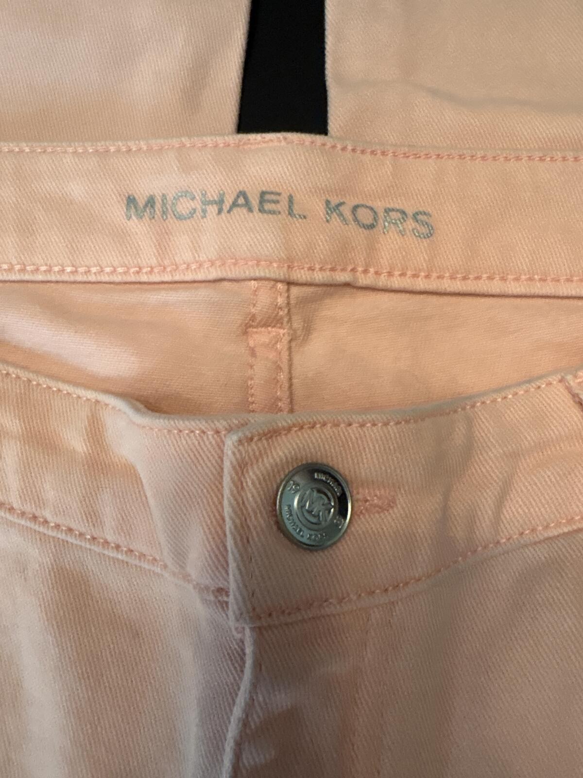 Michael Kors Cropped Skinny Shell Pink Jeans 12