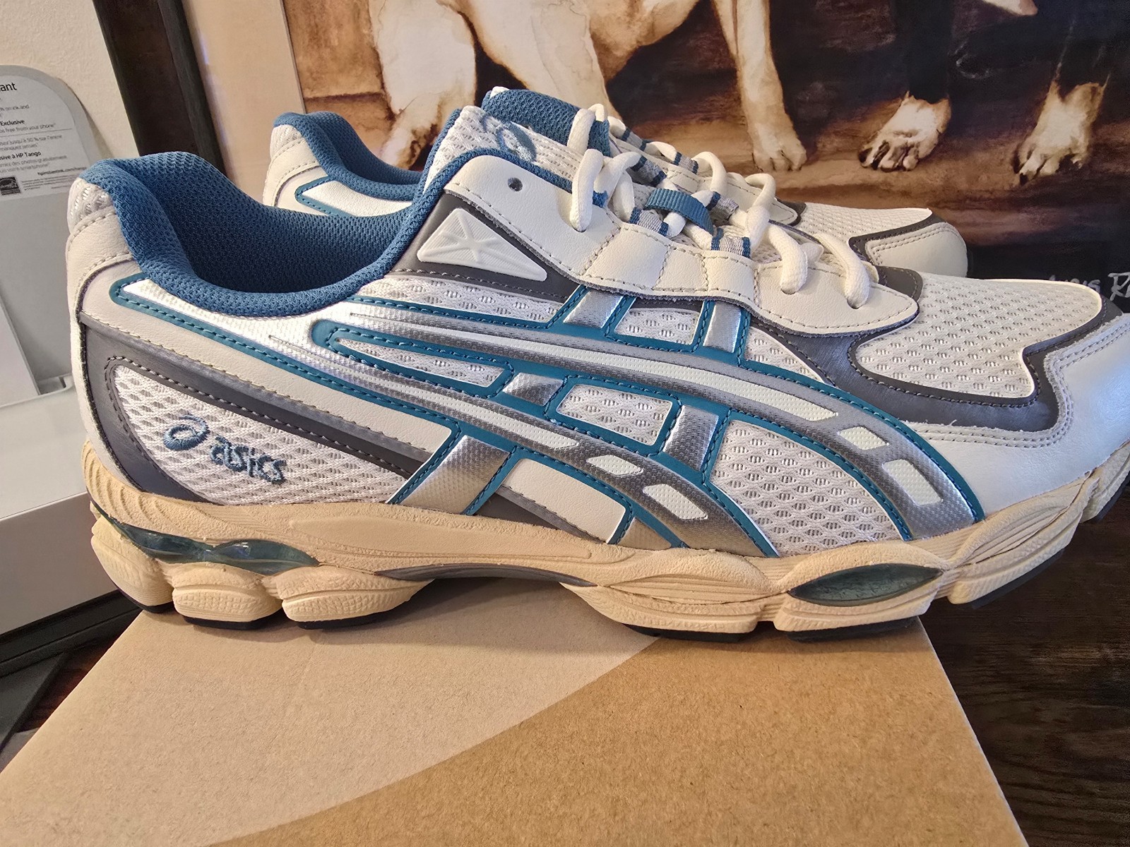 ASICS Gel-NYC 2055 Cream Blue Teal 1203A542-106 Men’s Size 10 Shoes NEW