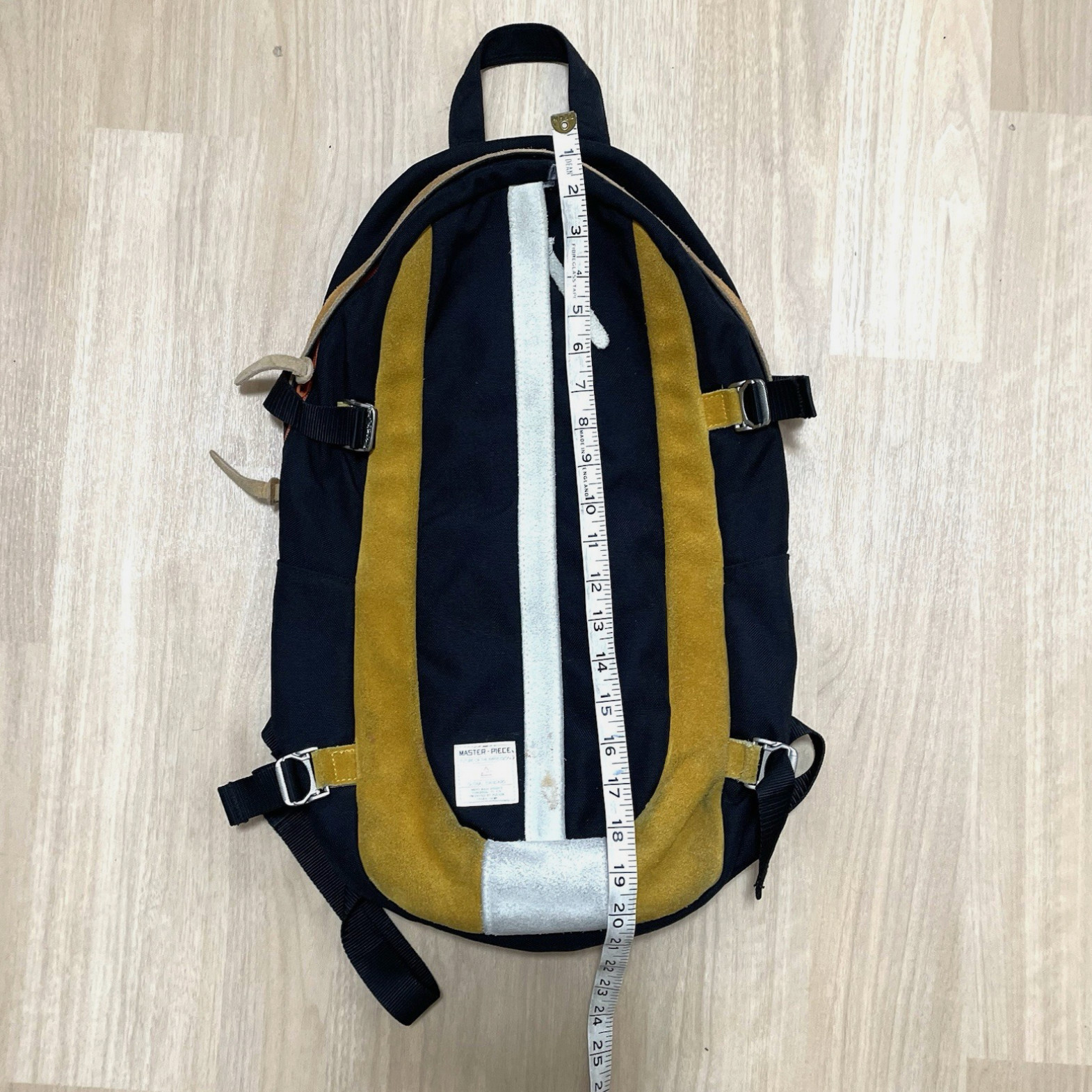 Masterpiece MSPC Backpack Bag Yellow Suede Leather Thin Made Japan RRP $339 RARE