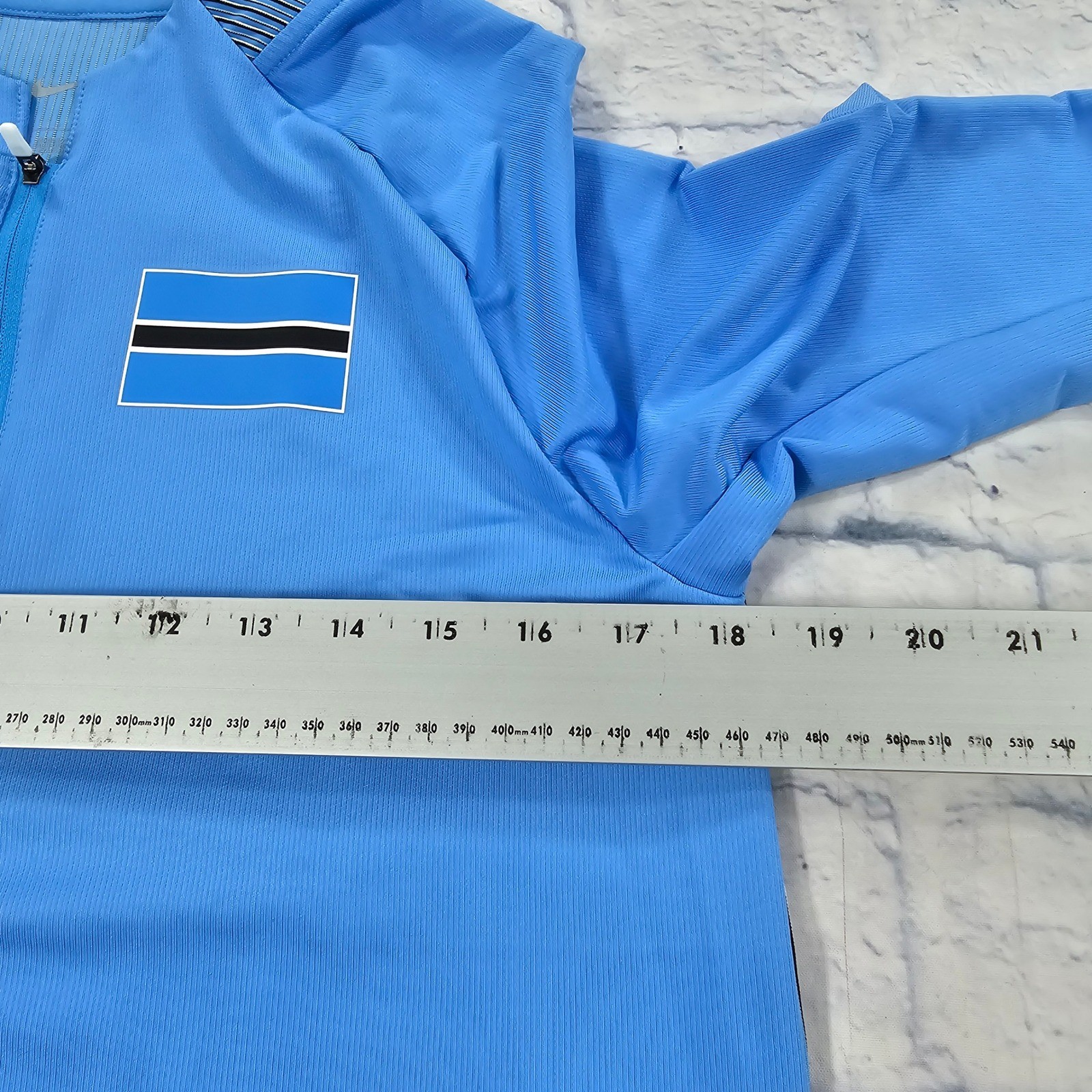Nike Elite Botswana 1/4 Zip Training Drill Top Mens S Blue Running Pullover