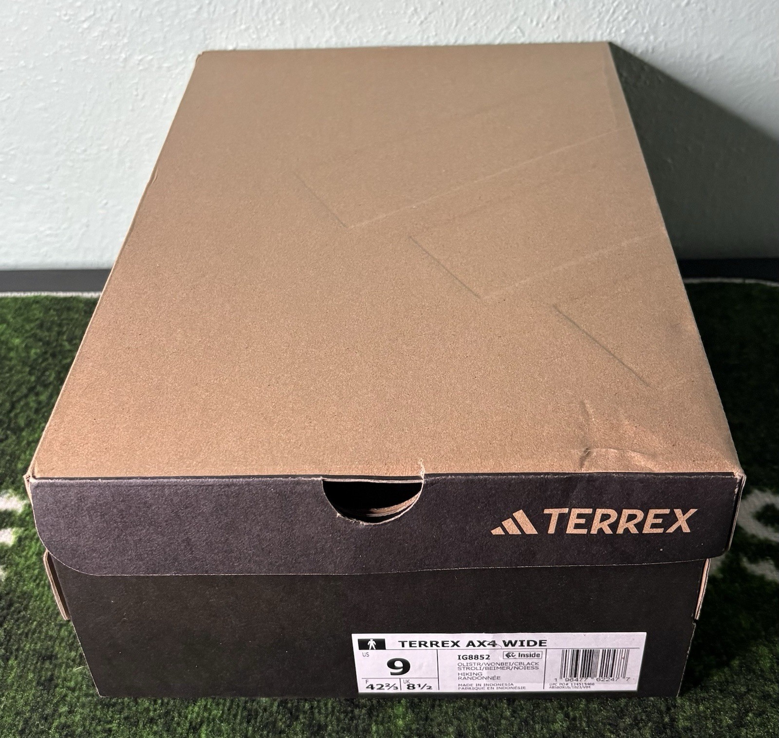 US Men’s 9 Wide – Adidas TERREX AX4 “Olive Strata Core Black” IG8852, Hiking
