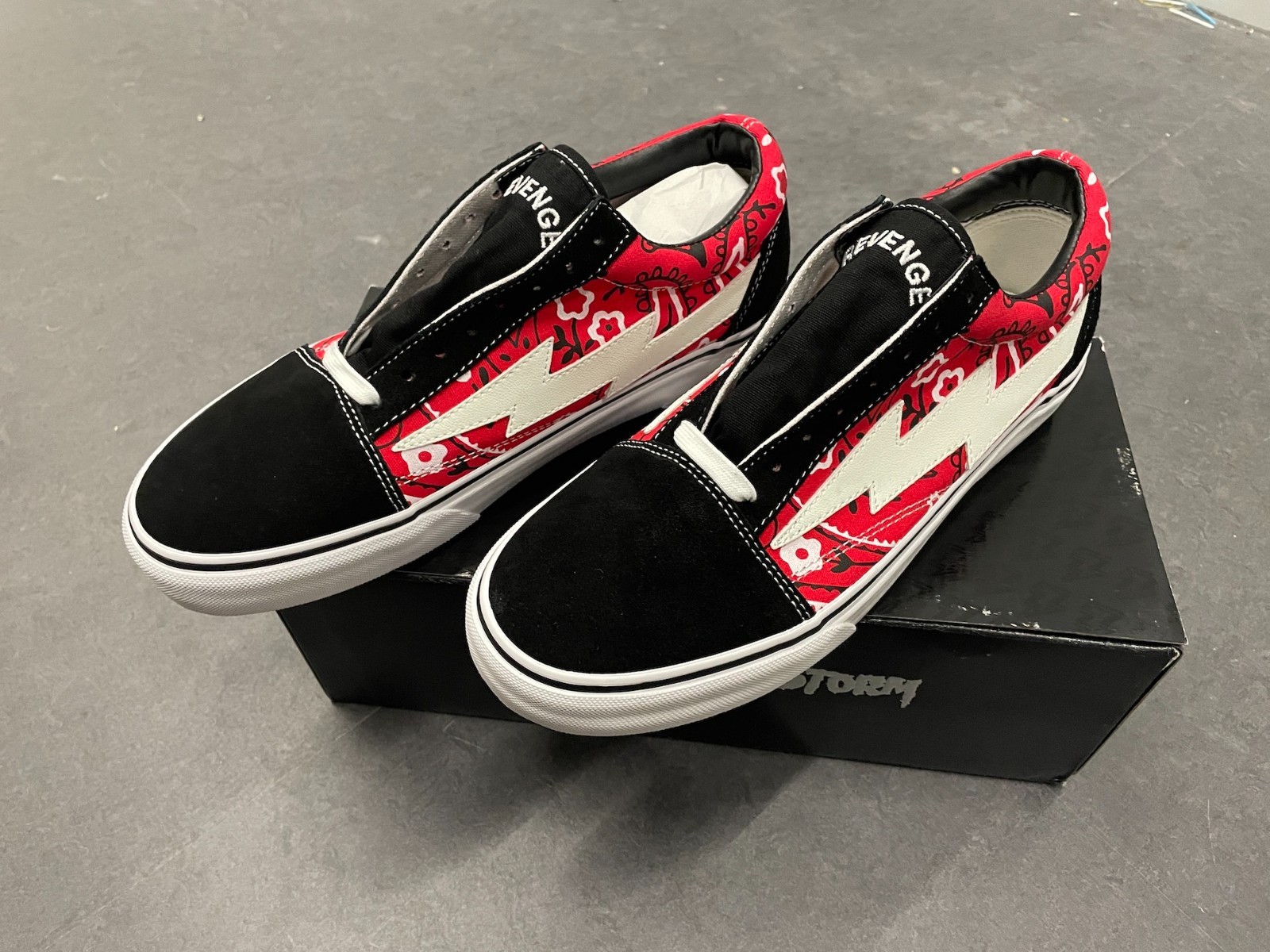 100% Authentic Revenge x Storm Vans Original Classic Rag Red Multiple Sizes