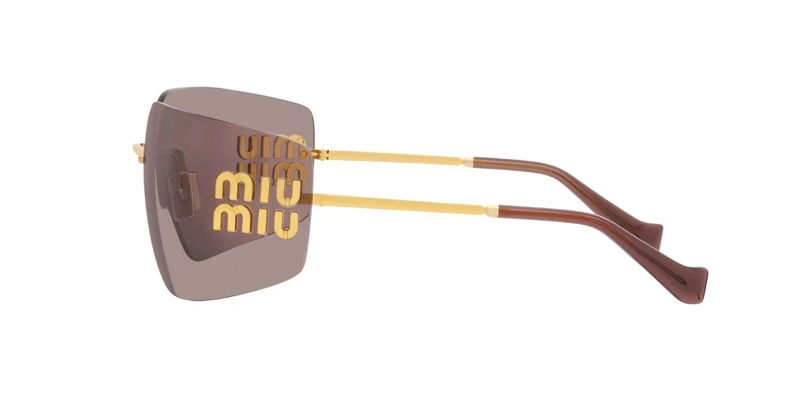 Miu Miu SMU 54YS Gold/Light Purple Brown (5AK0/6I) Sunglasses