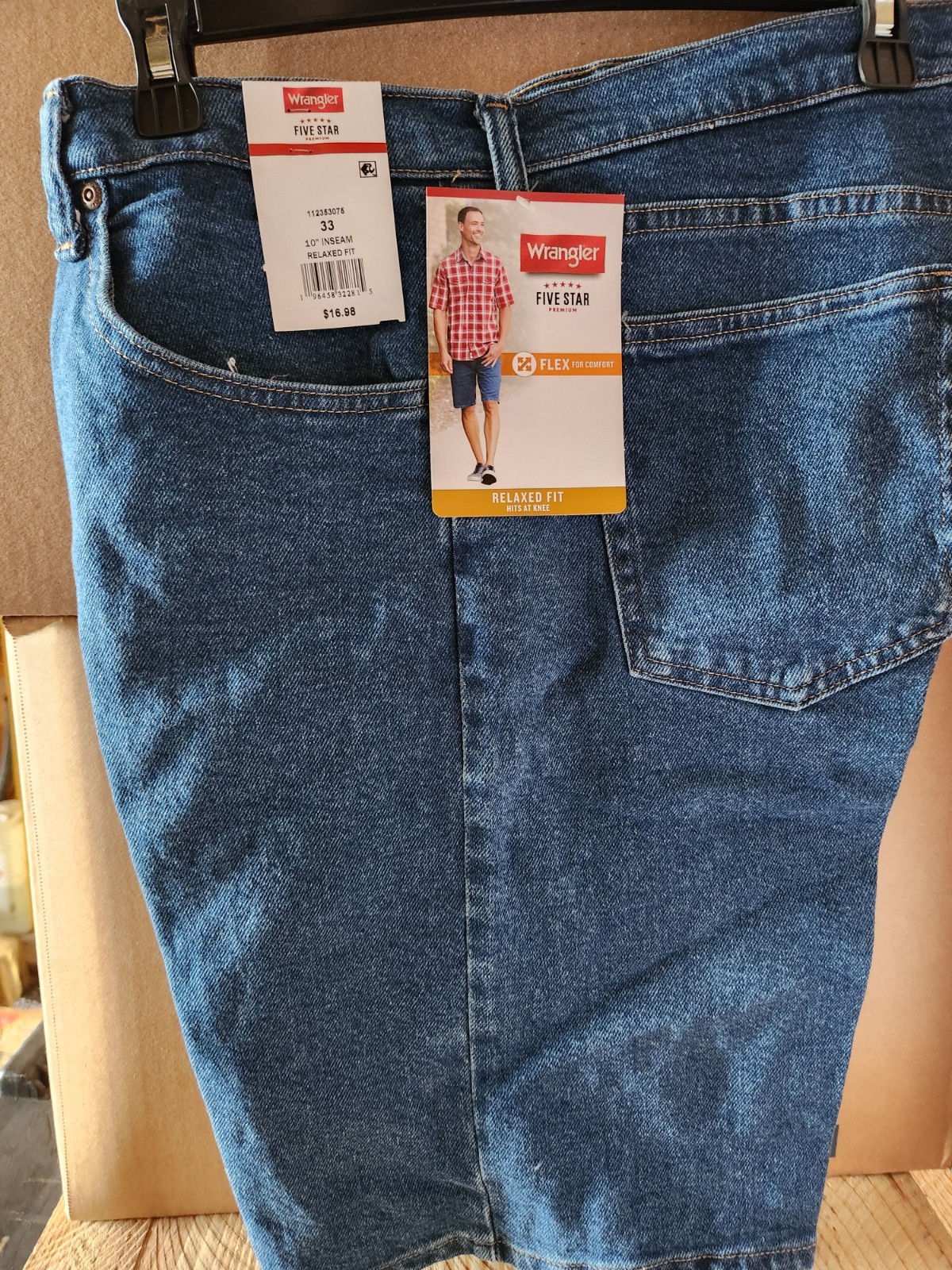 Wrangler Relaxed Fit Jean Shorts New