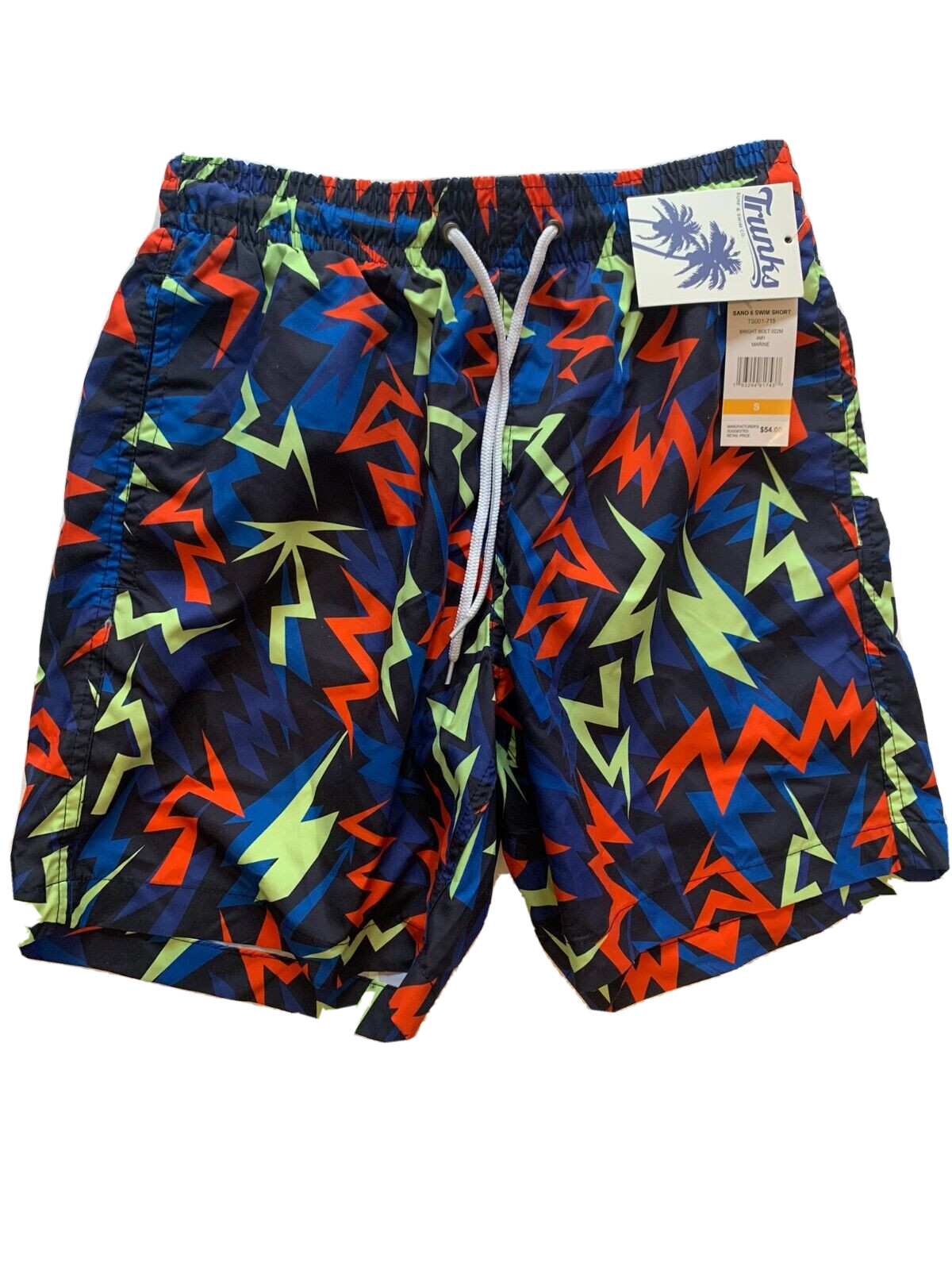 Sand n Sun Swim Trunks Bright Bolt Men’s Size Small NWT