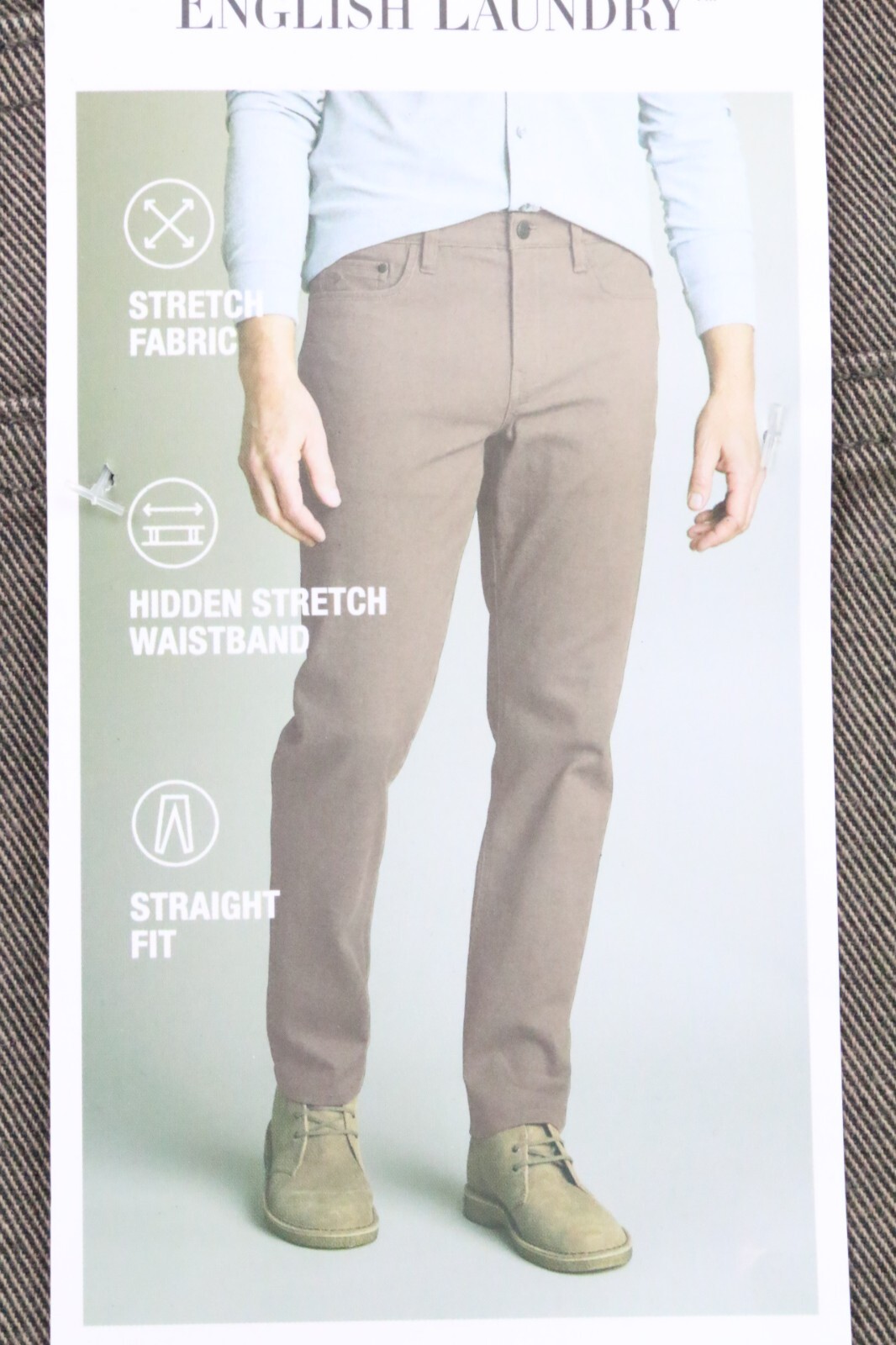 English Laundry Men’s 365 Pant Stretch Fabric Straight Leg W 38,40 L 29,30,32,34