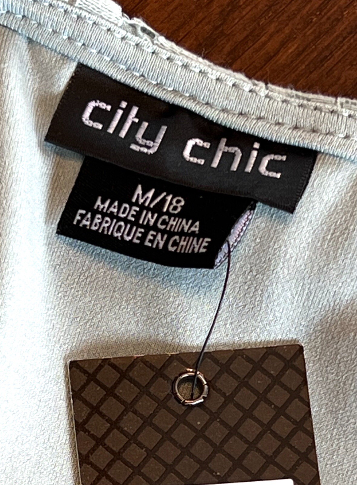 City Chic NWT Sweet Love Lace Wrap Dress Women’s Plus M/18 Sea Foam Green Short