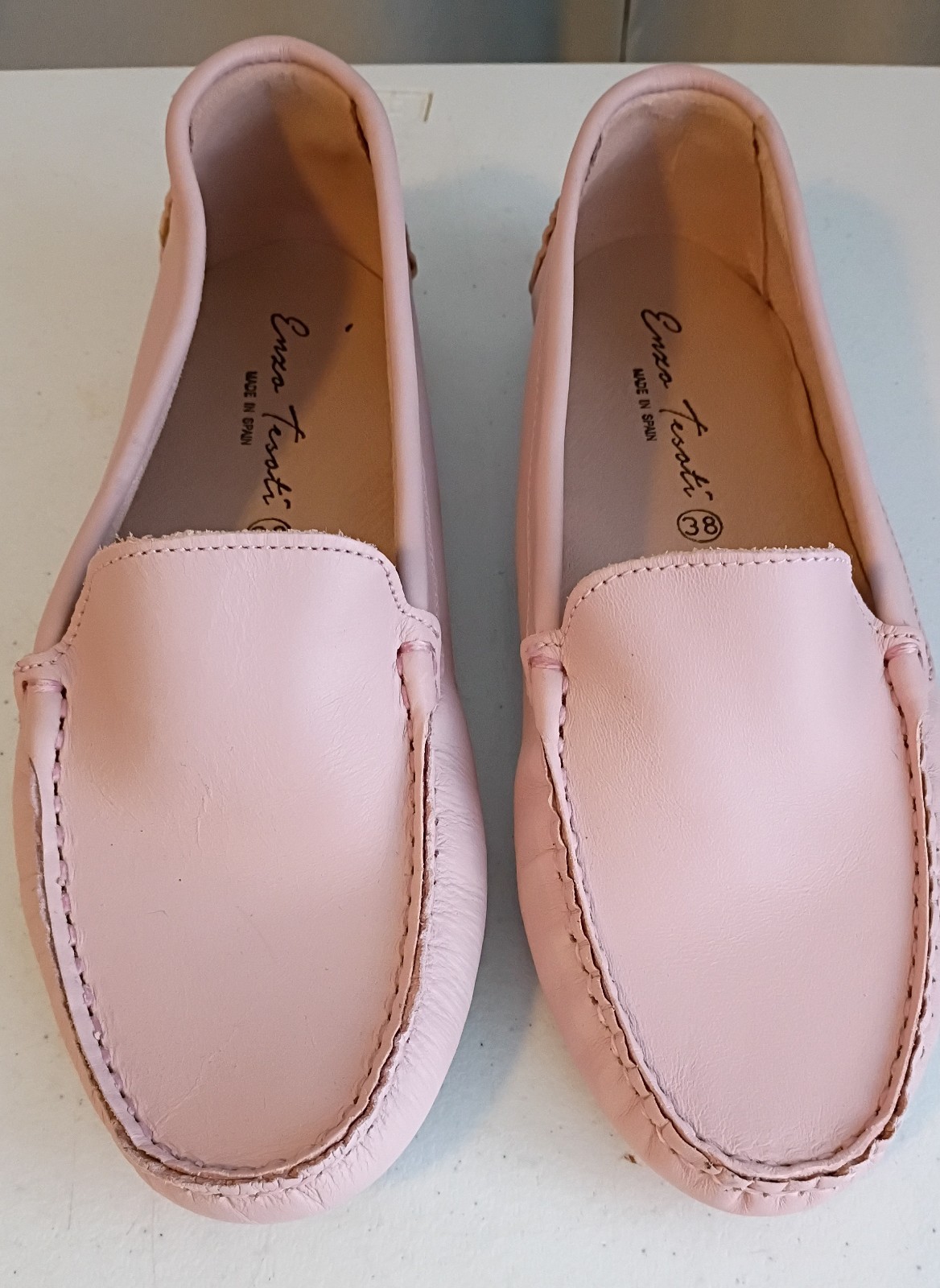 Women’s Enzo Tesoti Leather Driving Moccasins Size 38