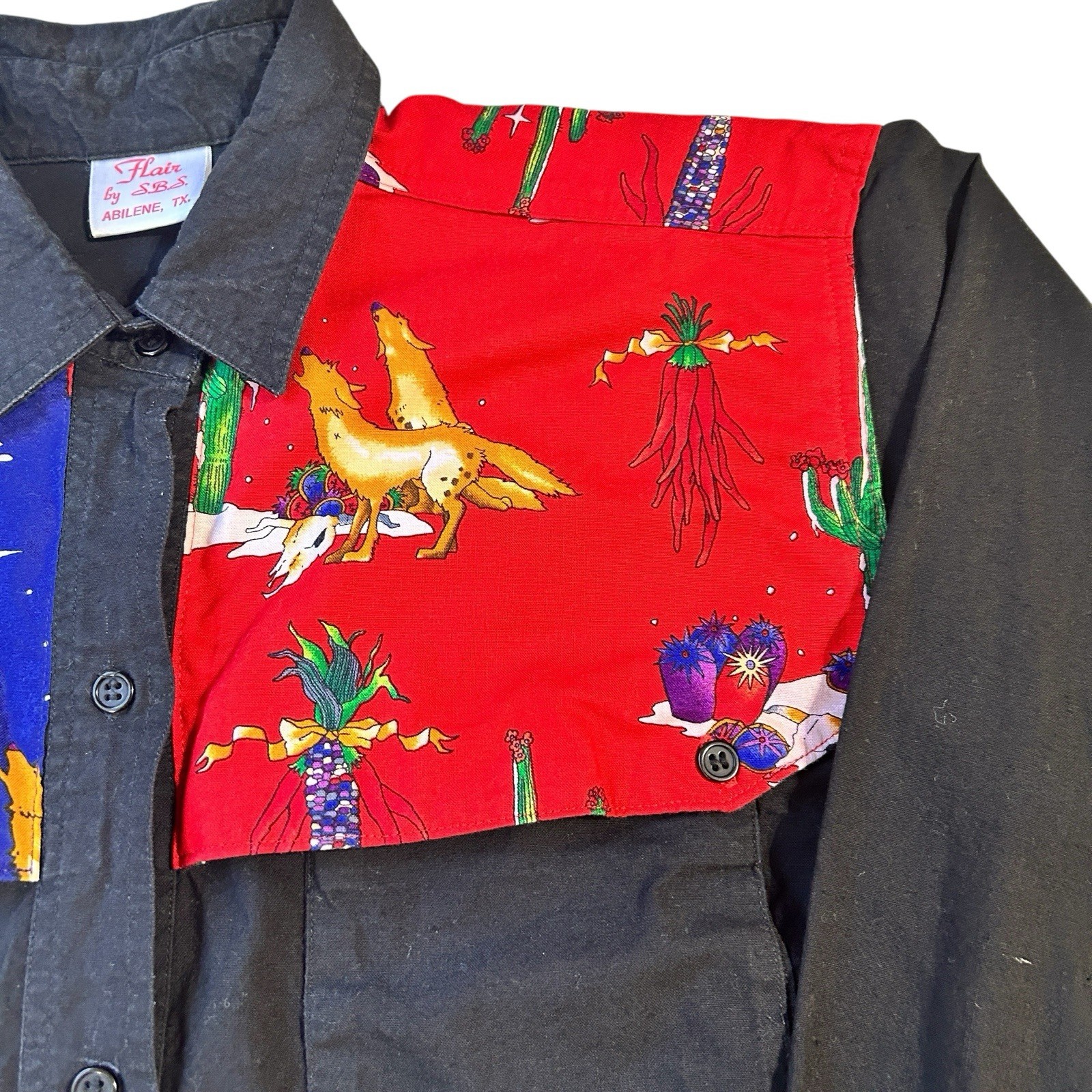 Western Long Sleeve Shirt Womens Size L