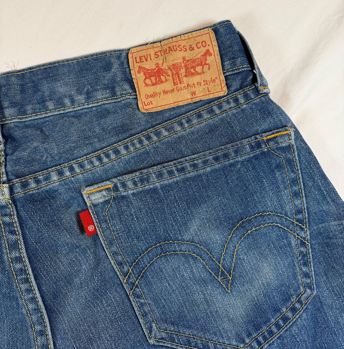 Type 1 One Real Loose Levis Mens 40×31 Blue Jeans RARE Y2K Wide Baggy Vintage