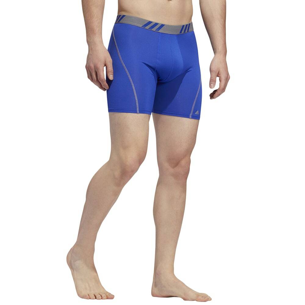 Adidas Men’s Boxer Briefs 2 Pack S 28-30 Bold Blue Grey Performance Fit MSRP$26