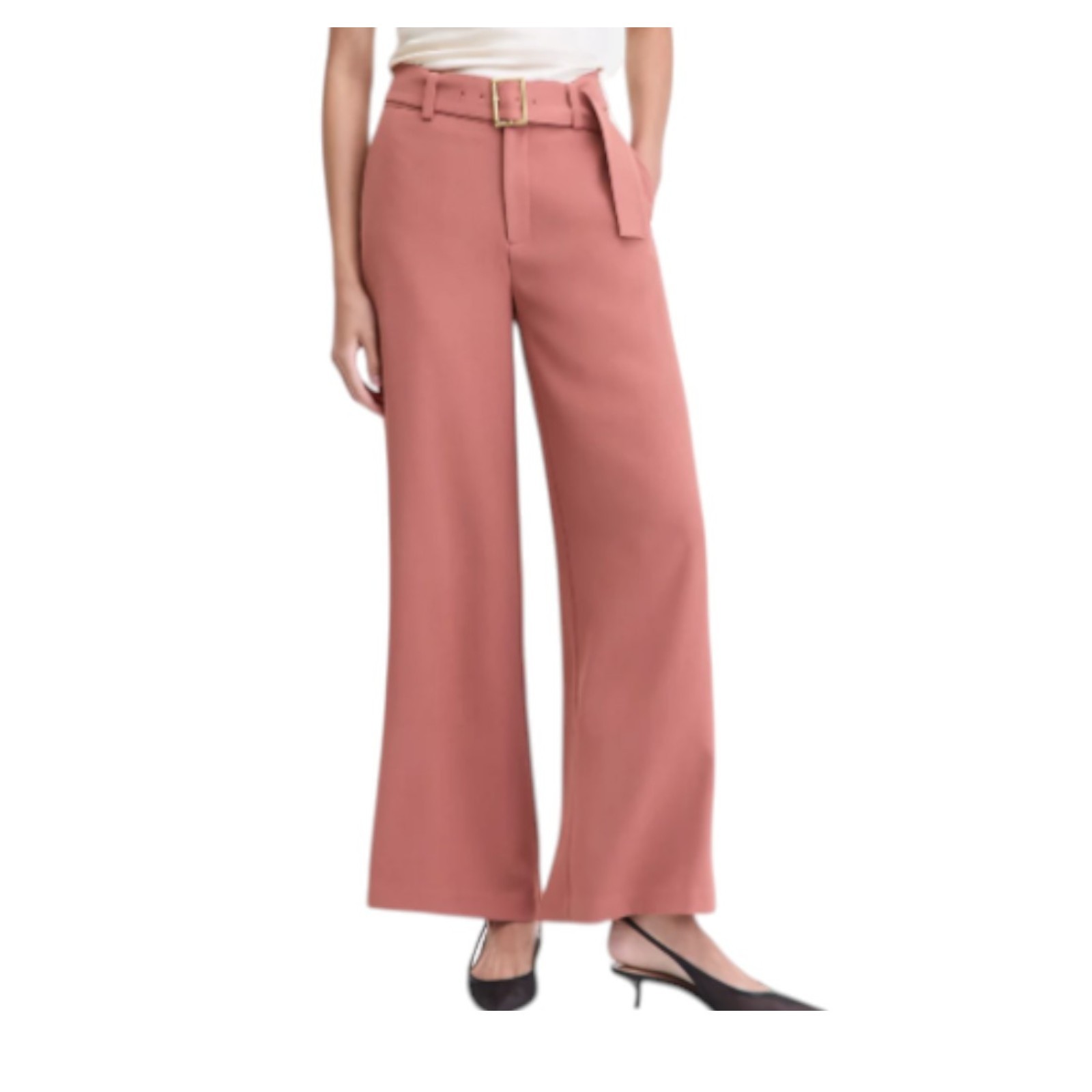I.N.C. International Concepts Women’s Belted High-Rise Wide-Leg Pants