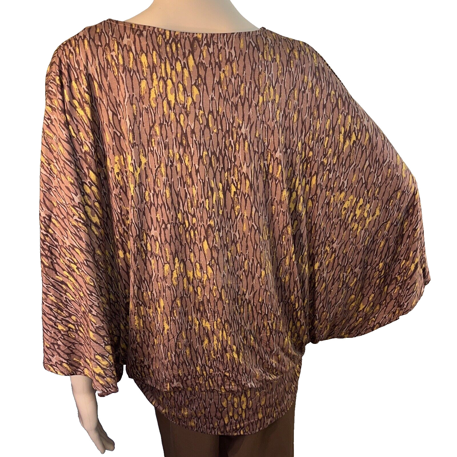 QVC Flowy Leopard Layered Tank & Cardigan Cape Jersey All Seasons Luxury