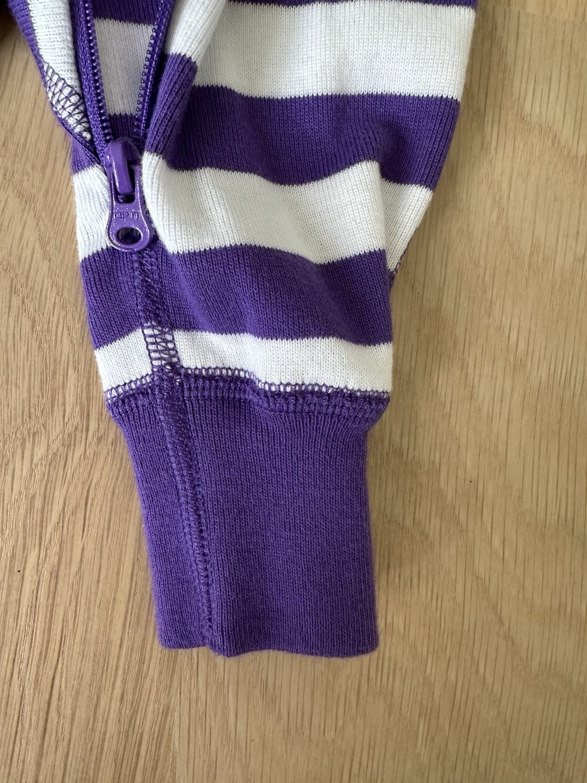 Hanna Andersson HannaJams Organic Cotton Striped Zip Sleeper One Piece 0-3 M NWT