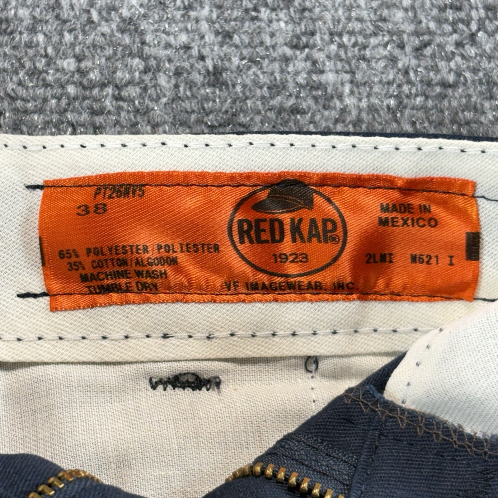 Red Cap PT20NV5 Work Short Pants Size 38X10 Blue