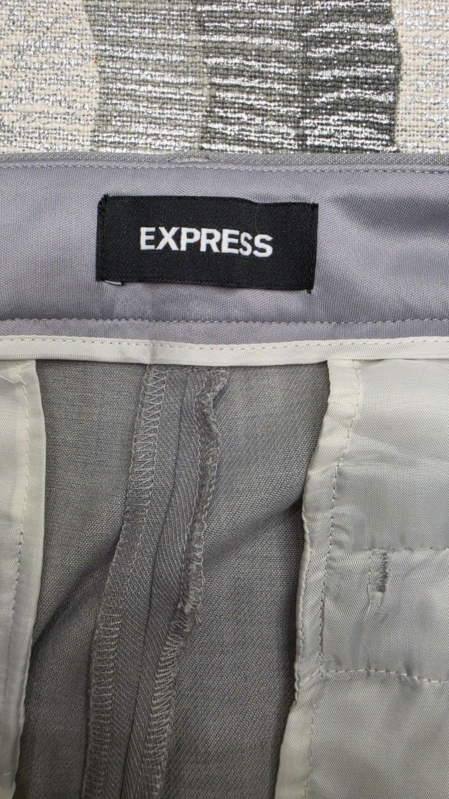 Express Columnist Ankle Pants Women’s 12R Gray Mid Rise Stretch Dress Pants