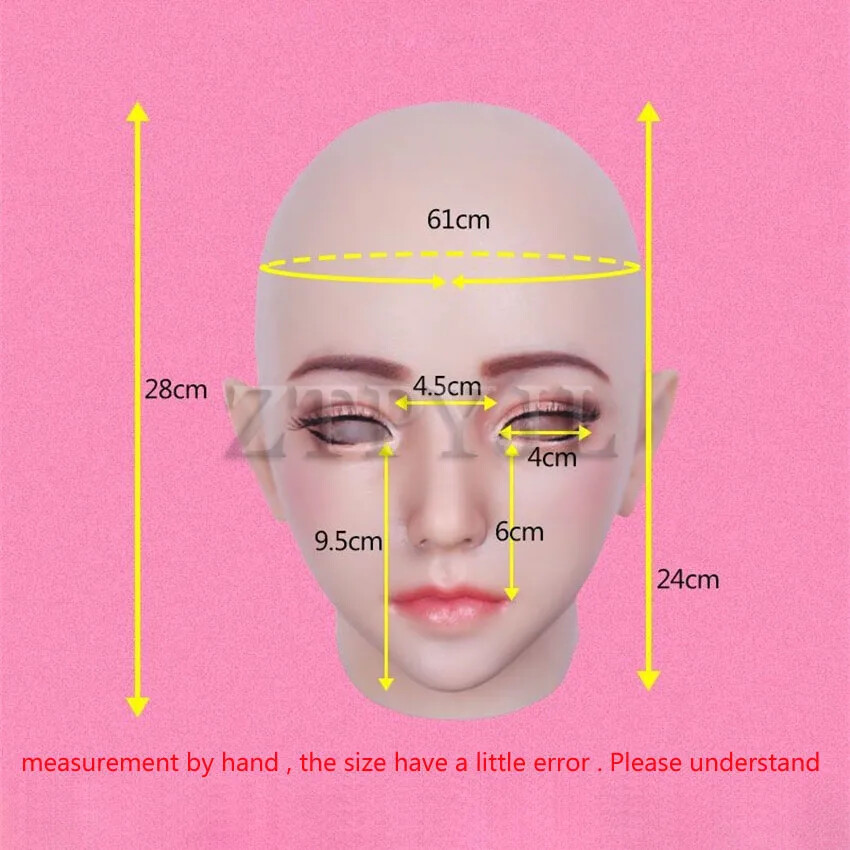Realistic Mask Full Head Face Soft Silicone Male To Female Cosplay Crossdresser