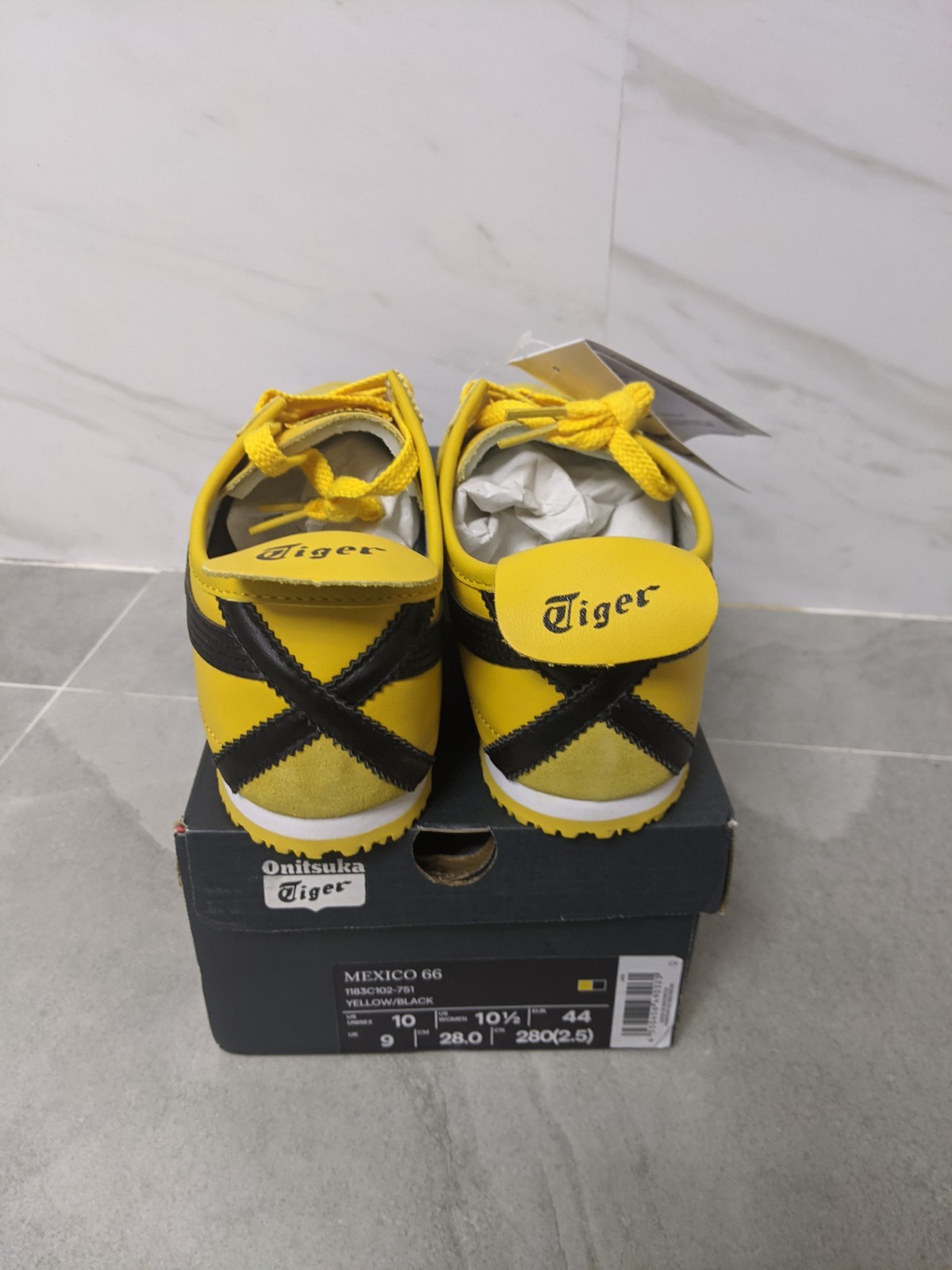 Onitsuka Tiger Mexico 66 Yellow Black Low Top Sneakers Shoes Unisex