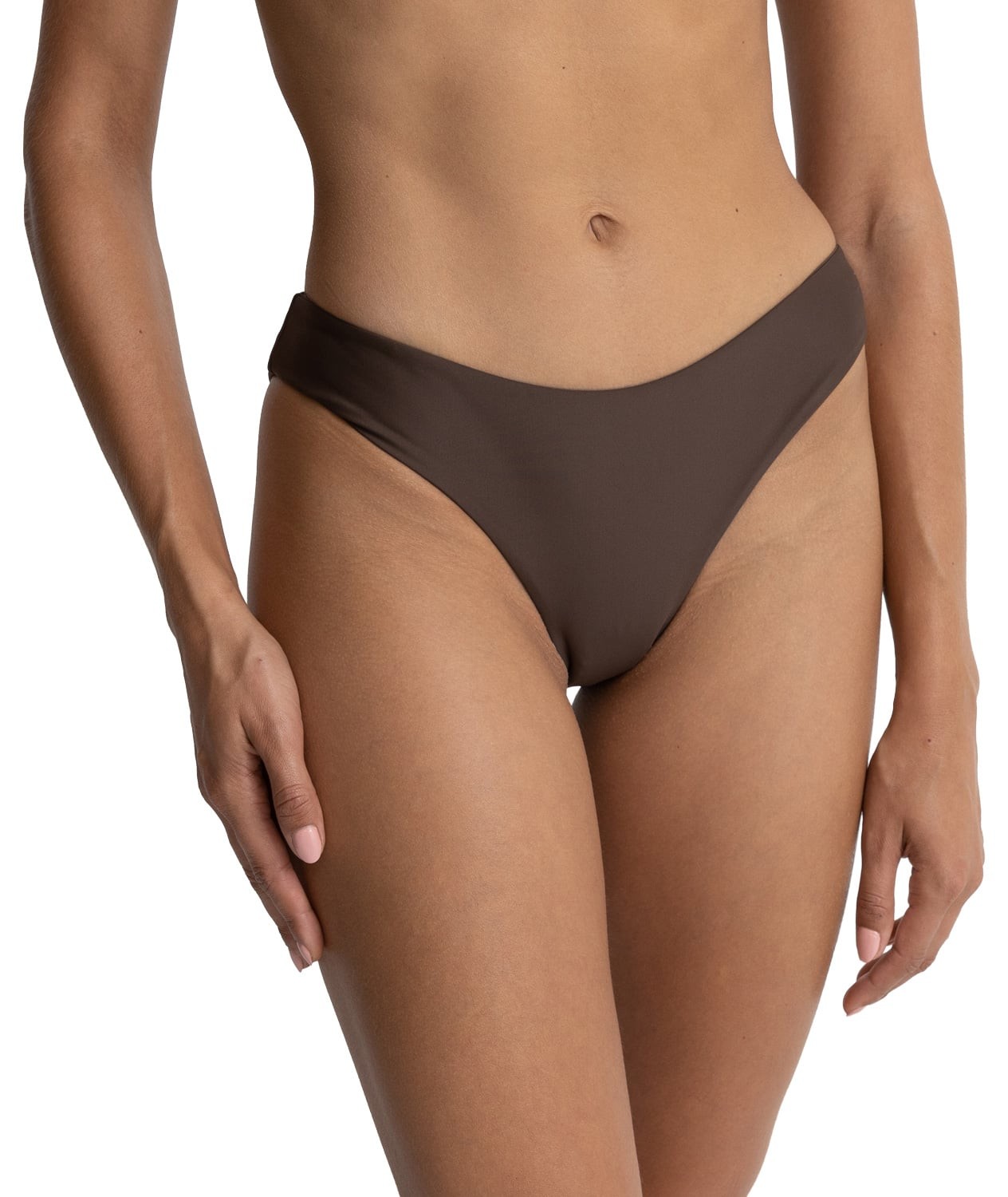 Rhythm Classic Holiday Pant Bikini Bottom – Chocolate – New