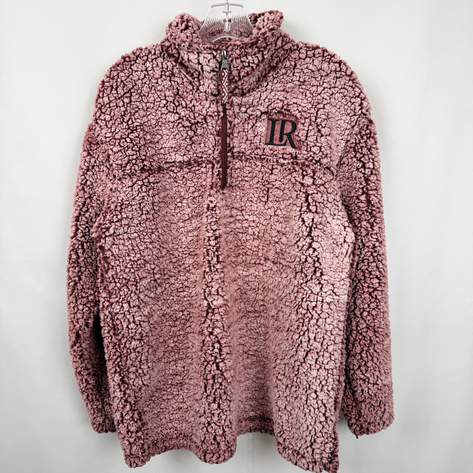 Boxercraft Sherpa Pullover Womens Large Dusty Rose Pink Quarter Zip Fleece LR