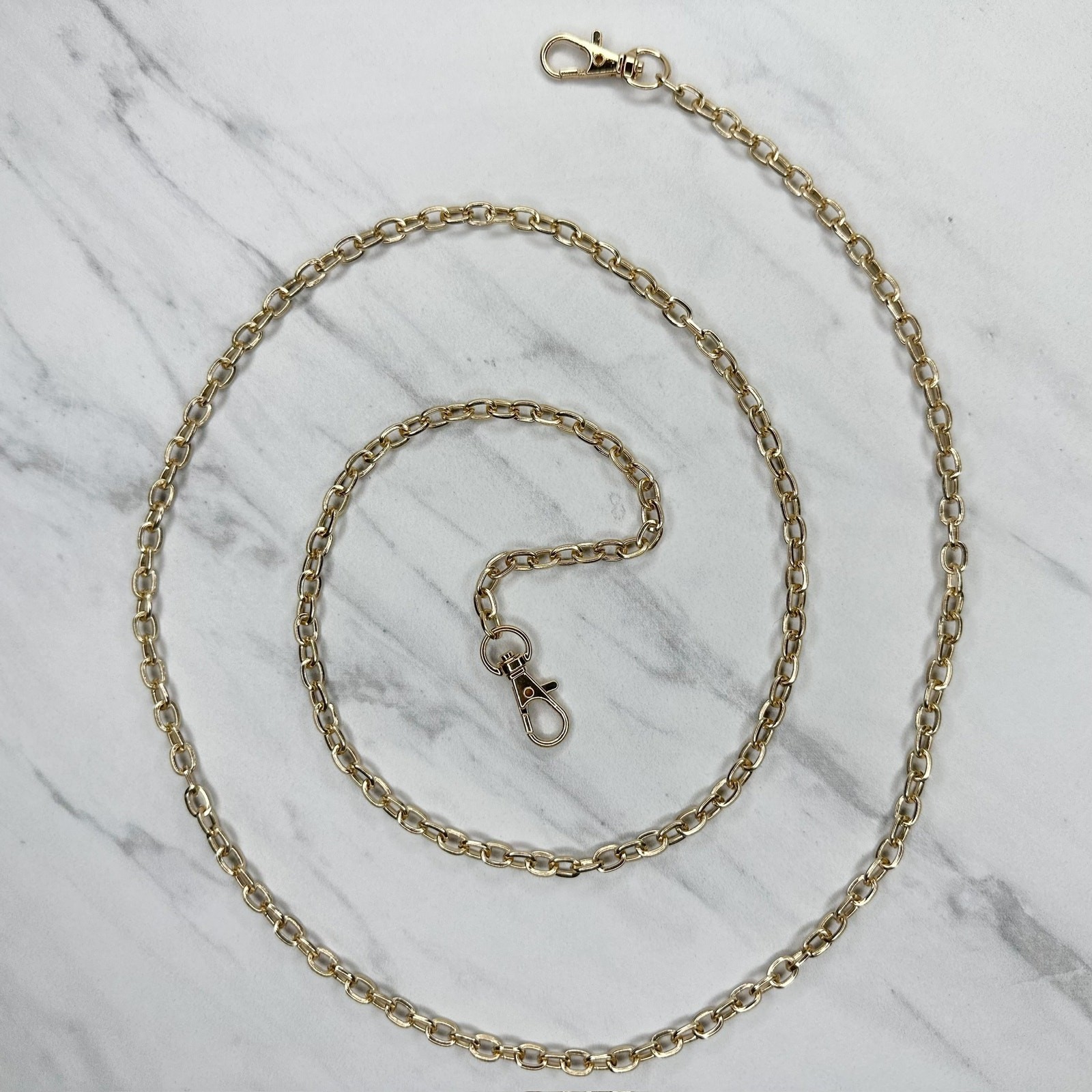 Gold Tone Chain Link Purse Handbag Replacement Strap 46″ – Crossbody Y2K