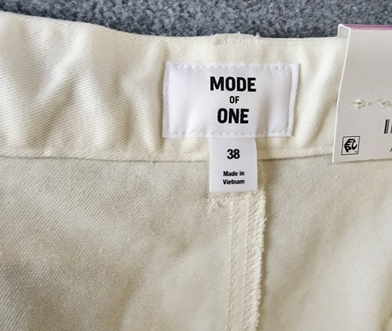 Mode of One Regular-Fit Utility Pants Men’s 38 Neo Natural Button Zip Closure
