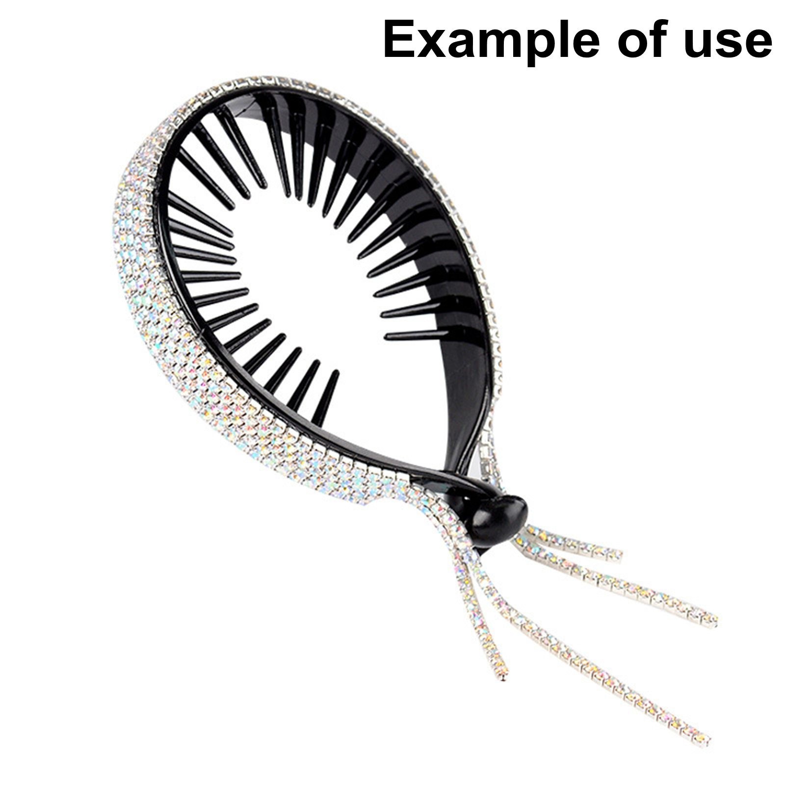 10 Pcs Black Plastic Twisted Ponytail Clip Holder Hair Claw 82mm Bun Maker
